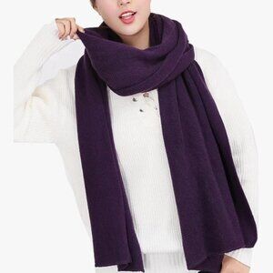 Wander Agio Women's Warm Long Shawl Winter Large Scarf Purple 70" x 10"